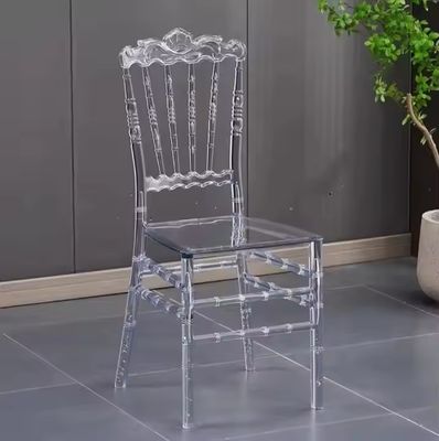 Современные накладываемые стулья PC Пластиковые кристаллические стулья Chiavari